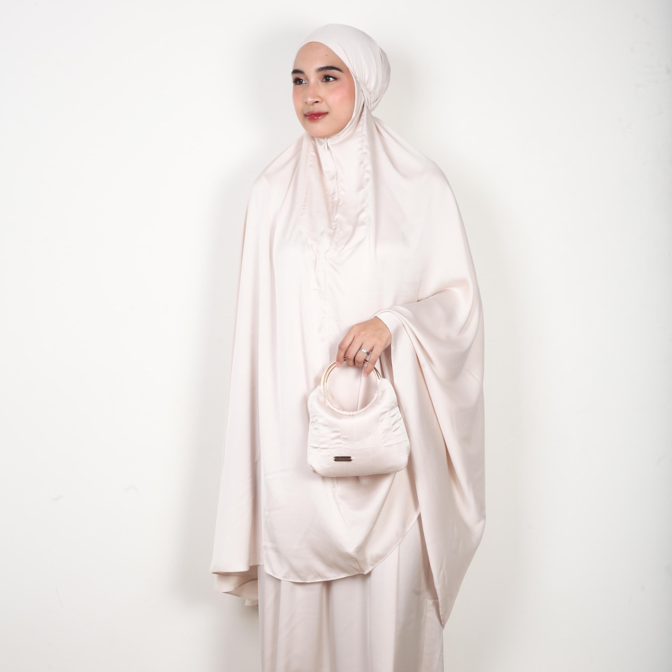 Image of Eclemix Lea Prayer Set | Mukena Dewasa Polos Silk 2 in 1